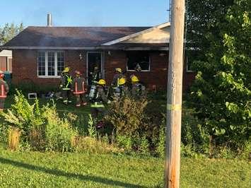 House fire in Chatham-Kent on August 10, 2019. (Photo via CK Fire Department Twitter)
